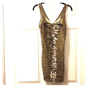 Gold bebe dress